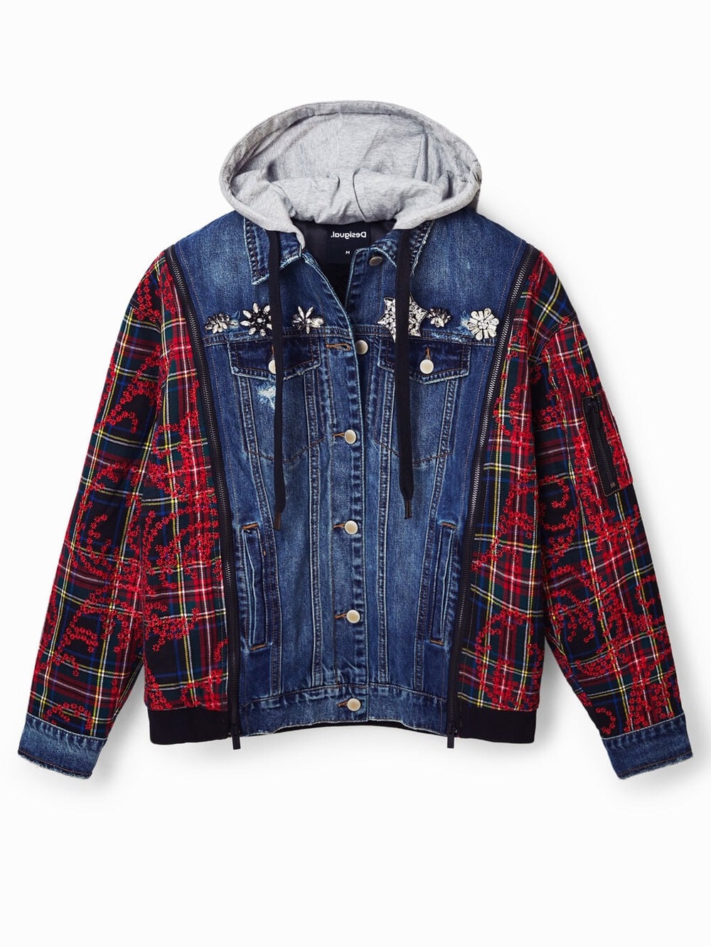 DESIGUAL Oversized Hybrid Denim Jacket